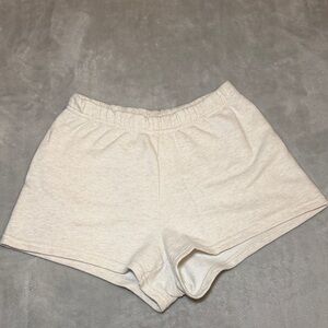 Aritzia TNA Airy Fleece AF Shorts – Oatmeal – Size XS